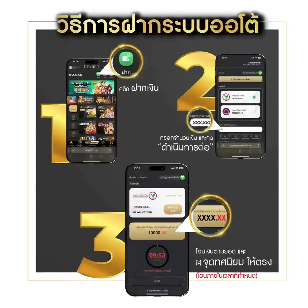 ขั้นตอนการฝากเงิน UFA345